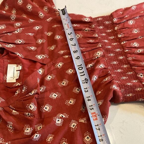 Anthropologie Felipa Midi Cotton Tiered Dress with Pockets XS - Picture 13 of 14